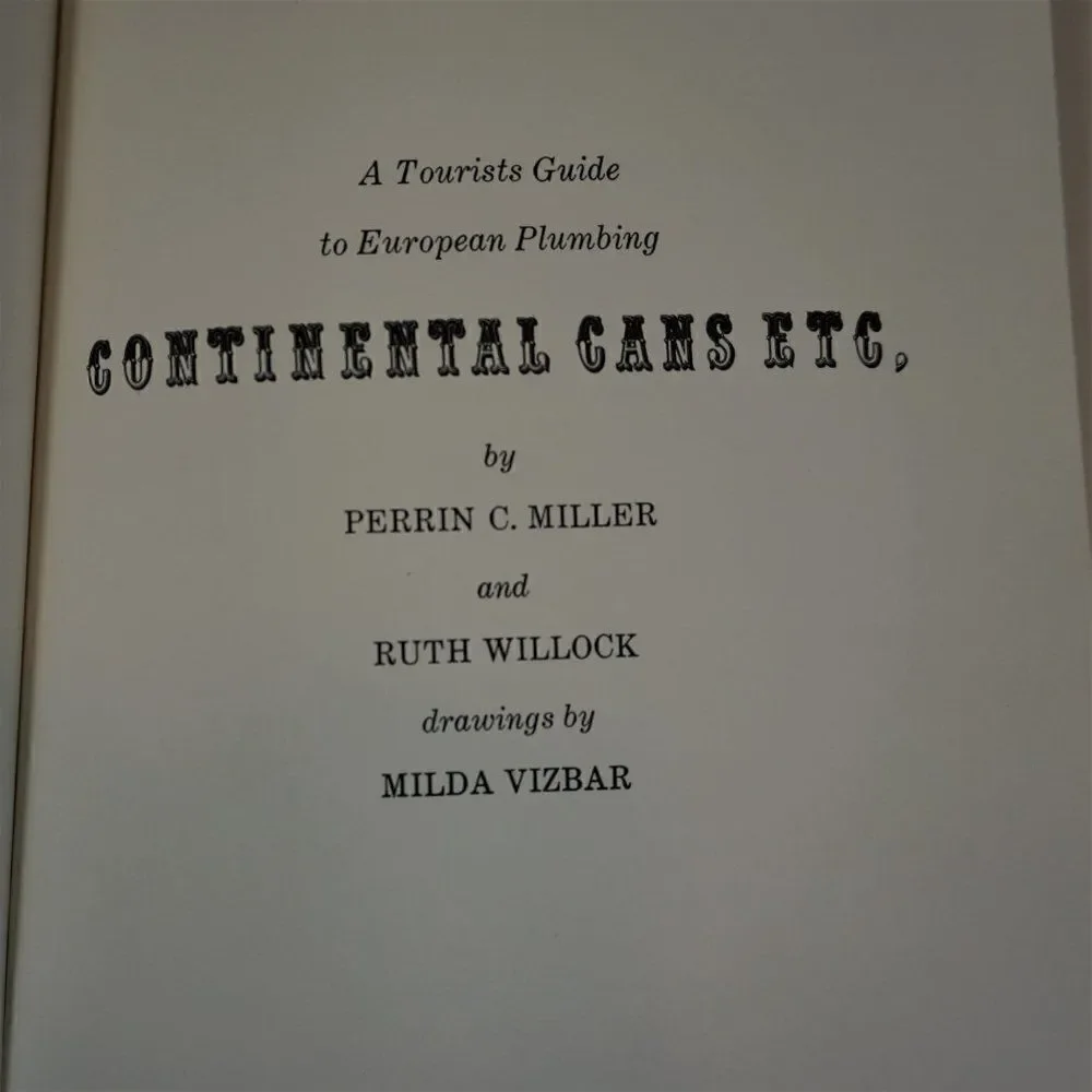 Continental Cans Etc Tourists Guide European Plumbing Perrin Miller Ruth Willock